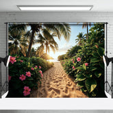 Lofaris Floral Hawaii Plants Beach Summer Holiday Backdrop